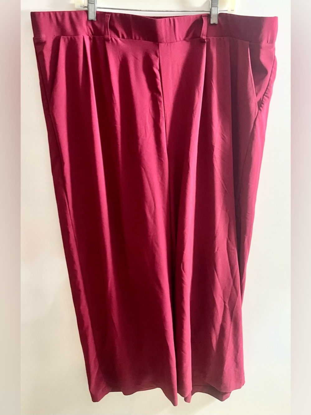 Torrid Red Wide Leg Pants Size 4 Plus Pull-On Elastic Waist Flowy Dress 4X